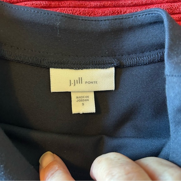 J.Jill Ponte Ruffle Navy Blue Dress. Size Small. - Picture 5 of 15